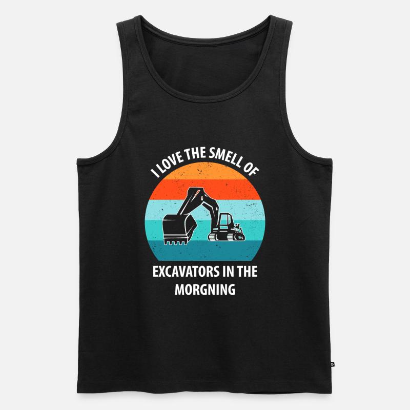 Bagger Baggerfahrer Baggerwagen - Männer Premium Bio Tank Top - Schwarz