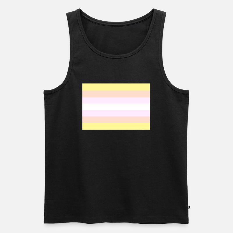Pangender-Pride-Flagge - Männer Premium Bio Tank Top - Schwarz