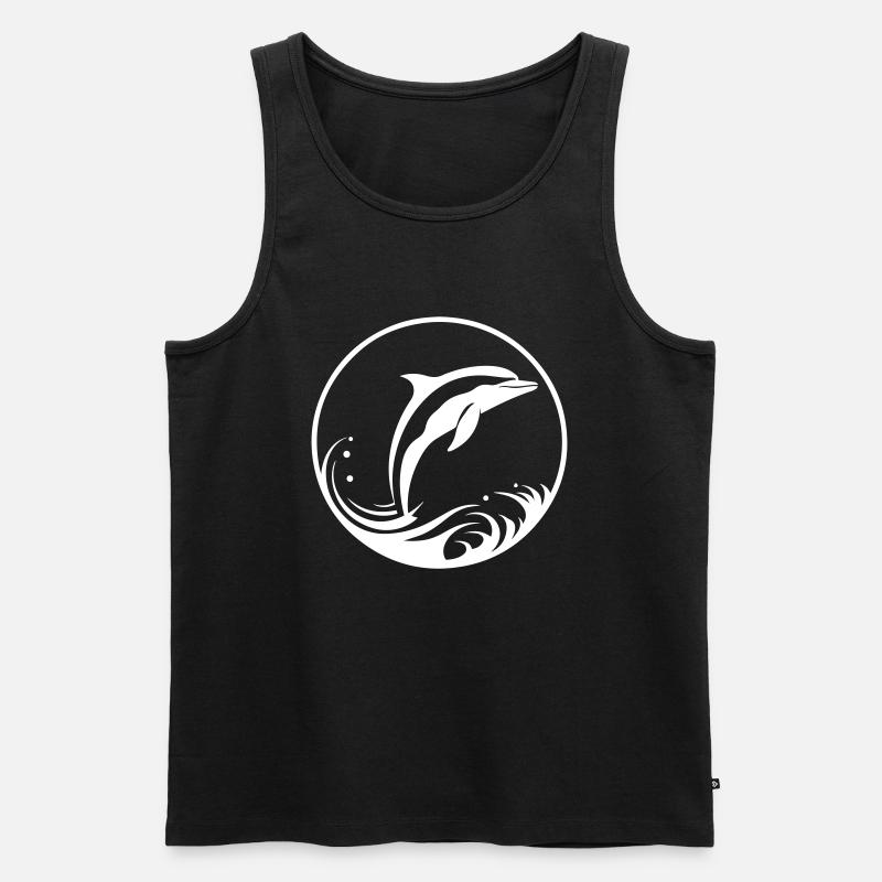 delfin - Männer Premium Bio Tank Top - Schwarz