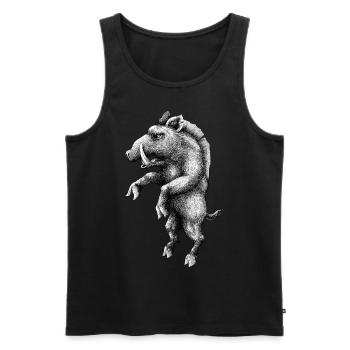 Wildschwein - Männer Premium Bio Tank Top - Schwarz - Vorne - AI Model Male 178 light (178cm)