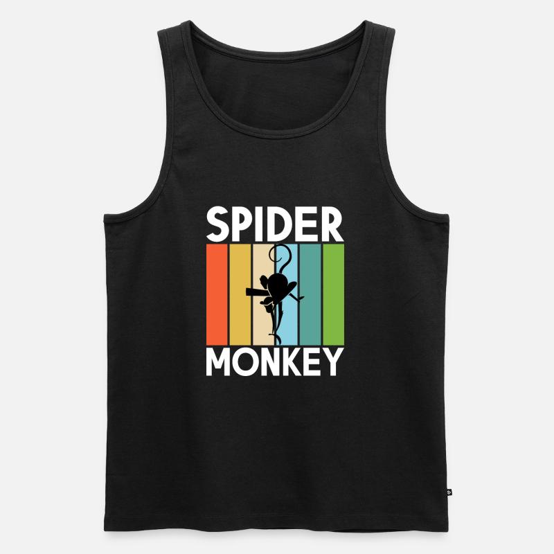 Spider Monkey Monkey Lover - Männer Premium Bio Tank Top - Schwarz