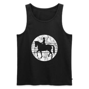 Dressage Équitation Cavaliers de dressage Équitation Équitation - Débardeur bio Premium Homme - noir - Devant - Michal (187cm)