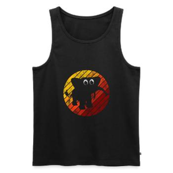 Elefanten Elefant für Kinder - Männer Premium Bio Tank Top - Schwarz - Vorne - Michal (187cm)