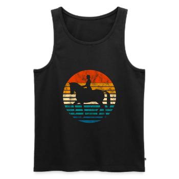 Dressur Dressurreiten Dressurreiter Reiten Pferd - Männer Premium Bio Tank Top - Schwarz - Vorne - AI Model Male 178 light (178cm)