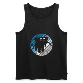 Eléphant éléphant pour enfants - Débardeur bio Premium Homme - noir - Devant - Michal (187cm)