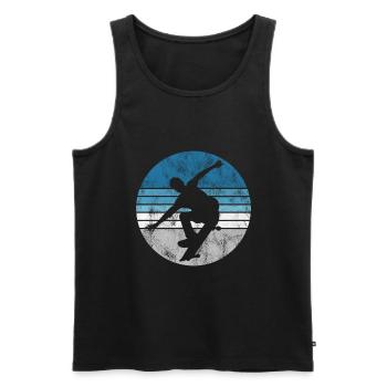 Skateboarder Skateboard Skater Skate Skateing - Débardeur bio Premium Homme - noir - Devant - Michal (187cm)