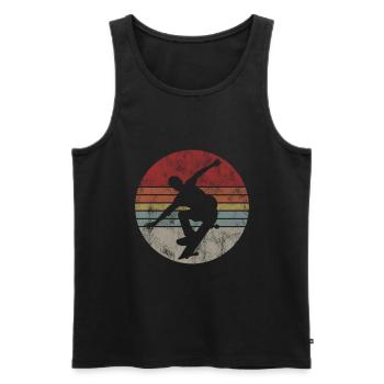 Skateboarder Skateboard Skater Skate Skateing - Débardeur bio Premium Homme - noir - Devant - Michal (187cm)