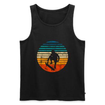 Skateboarder Skateboard Skater Skate Skateing - Männer Premium Bio Tank Top - Schwarz - Vorne - Michal (187cm)