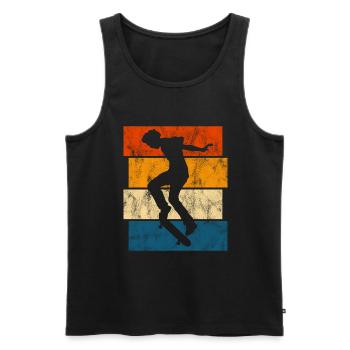 Skateboarder Skateboard Skater Skate Skateing - Männer Premium Bio Tank Top - Schwarz - Vorne - Michal (187cm)