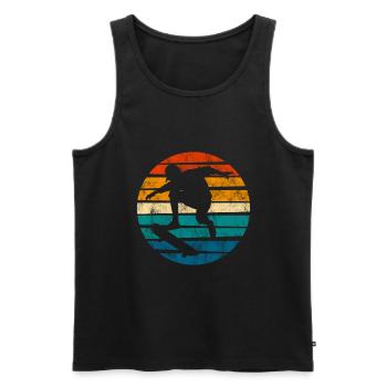 Skateboarder Skateboard Skater Skate Skateing - Männer Premium Bio Tank Top - Schwarz - Vorne - Michal (187cm)