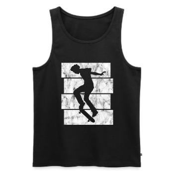 Skateboarder Skateboard Skater Skate Skateing - Männer Premium Bio Tank Top - Schwarz - Vorne - Michal (187cm)