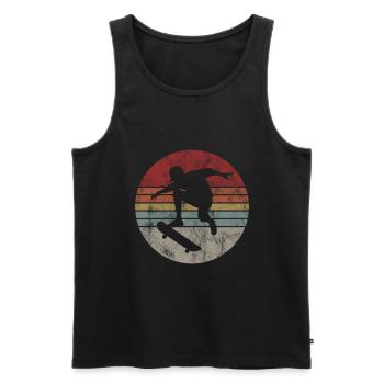 Skateboarder Skateboard Skater Skate Skateing - Männer Premium Bio Tank Top - Schwarz - Vorne - Michal (187cm)