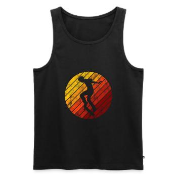Skateboarder Skateboard Skater Skate Skateing - Men's Premium Organic Tank Top - black - Front - Michal (187cm)