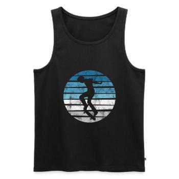 Skateboarder Skateboard Skater Skate Skateing - Men's Premium Organic Tank Top - black - Front - Michal (187cm)