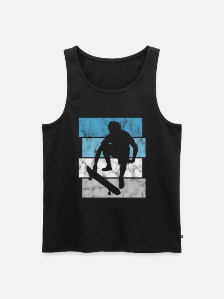 Skateboarder Skateboard Skater Skate Skateing - Men's Premium Organic Tank Top - black