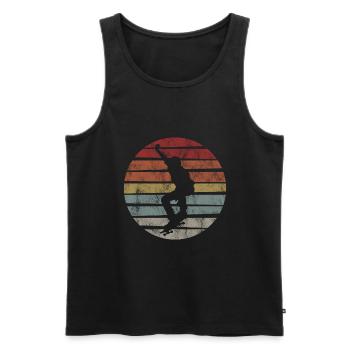 Skateboard Skateboarder Skater Skate Skateing - Men's Premium Organic Tank Top - black - Front - Michal (187cm)