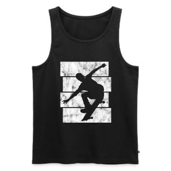 Skateboard Skateboarder Skater Skate Skateing - Men's Premium Organic Tank Top - black - Front - Michal (187cm)
