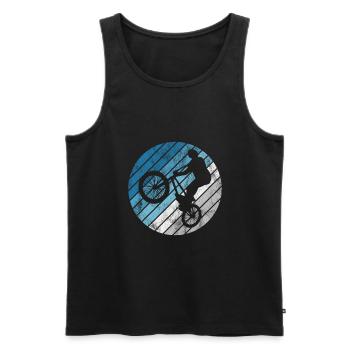 BMX Bike Bike Retro Gift Bicycle Motocross - Men's Premium Organic Tank Top - black - Front - Michal (187cm)