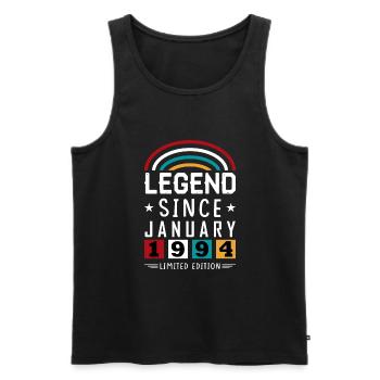1994 Legend Since Birthday Gift January - Men's Premium Organic Tank Top - black - Front - Michal (187cm)