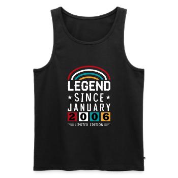 2006 Legend Since Birthday Gift January - Men's Premium Organic Tank Top - black - Front - Michal (187cm)