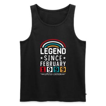 1999 Legend Since Birthday Gift Février - Débardeur bio Premium Homme - noir - Devant - Michal (187cm)