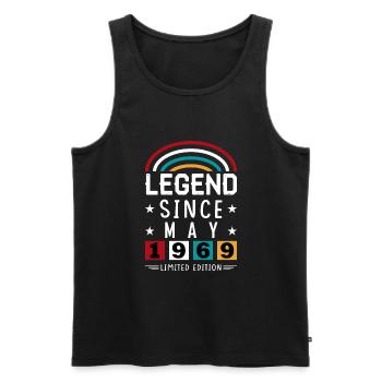 1969 Legend Since Birthday Gift May - Men's Premium Organic Tank Top - black - Front - Michal (187cm)