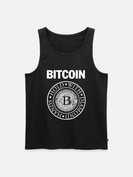White Bitcoin "Blitzkrieg" - Men's Premium Organic Tank Top - black