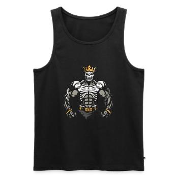 Skeleton Muscles Bodybuilding King - Men's Premium Organic Tank Top - black - Front - AI Model Male 178 light (178cm)