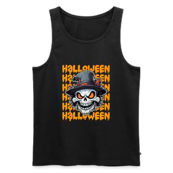 Halloween Design gruselig für die nächste Party - Männer Premium Bio Tank Top - Schwarz - Vorne - Michal (187cm)