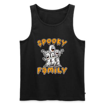 Halloween Spooky Family pour la prochaine fête - Débardeur bio Premium Homme - noir - Devant - Michal (187cm)