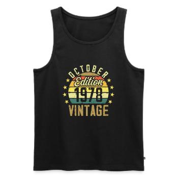 Die Legenden wurden im Oktober 1978 - 1978 geboren - Männer Premium Bio Tank Top - Schwarz - Vorne - Michal (187cm)