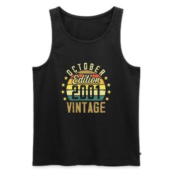 Die Legenden wurden im Oktober 2001 - 2001 geboren - Männer Premium Bio Tank Top - Schwarz - Vorne - Michal (187cm)