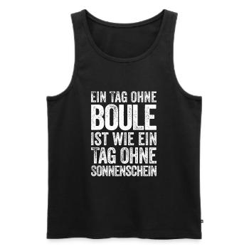 Ein Tag ohne Boule ist wie... Bouler Boulespieler - Männer Premium Bio Tank Top - Schwarz - Vorne - Michal (187cm)