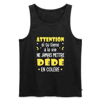 André humour prénom andré tshirt personnalisé dédé - Débardeur bio Premium Homme - noir - Devant - AI Model Male 178 light (178cm)