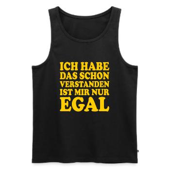 I've already understood that, I just don't care - Men's Premium Organic Tank Top - black - Front - AI Model Male 178 light (178cm)