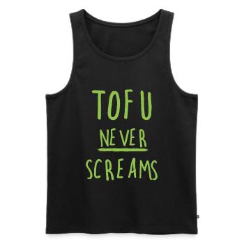 tofu - Männer Premium Bio Tank Top - Schwarz - Vorne - Michal (187cm)
