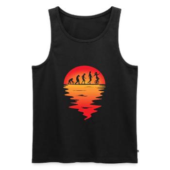 Einrad Evolution Einradfahrer Einrad Radfahren - Männer Premium Bio Tank Top - Schwarz - Vorne - AI Model Male 178 light (178cm)
