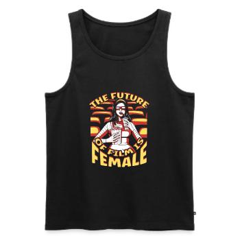 The Future Of Film Is Female Cinematographer - Men's Premium Organic Tank Top - black - Front - Michal (187cm)