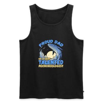 Proud Dad Of A Microbiologist Ocean Scientist - Men's Premium Organic Tank Top - black - Front - Michal (187cm)