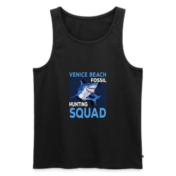 Fossil Hunter Design for a Shark Tooth Enthusiast - Men's Premium Organic Tank Top - black - Front - AI Model Male 178 light (178cm)