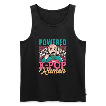 KPop Fashion Design pour un fan de bol de nouilles Ramen - Débardeur bio Premium Homme - noir - Devant - AI Model Male 178 light (178cm)