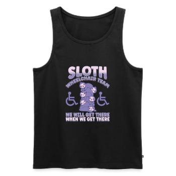 Handicap Wheelchair Design for an Amputation - Men's Premium Organic Tank Top - black - Front - Michal (187cm)