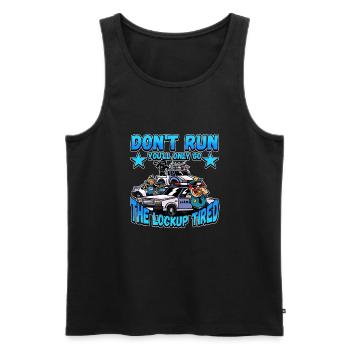 Law Enforcement Design for a Police Officer - Men's Premium Organic Tank Top - black - Front - AI Model Male 178 light (178cm)