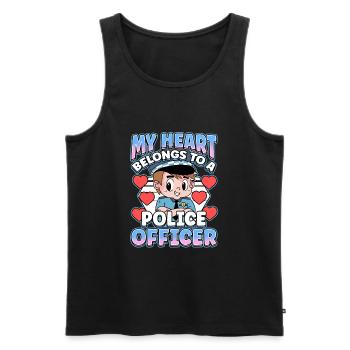 Law Enforcement Design for a Police Officer - Men's Premium Organic Tank Top - black - Front - AI Model Male 178 light (178cm)
