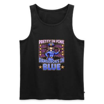 Law Enforcement Design for a Police Officer - Men's Premium Organic Tank Top - black - Front - AI Model Male 178 light (178cm)