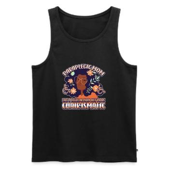 Handicap Wheelchair Design for an Amputation - Men's Premium Organic Tank Top - black - Front - Michal (187cm)