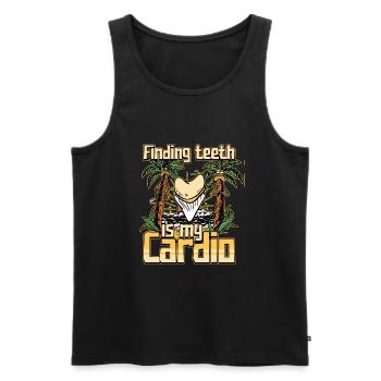 Fossil Tooth Collector Design for a Shark Fossil - Men's Premium Organic Tank Top - black - Front - Michal (187cm)