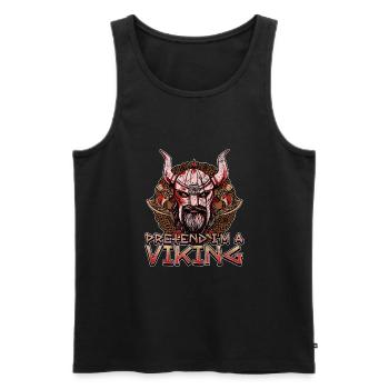 Norse Viking Mythology Design for Viking Warriors - Männer Premium Bio Tank Top - Schwarz - Vorne - Michal (187cm)