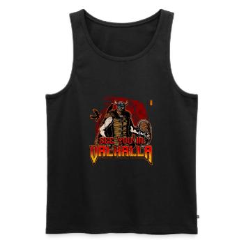 Norse Viking Mythology Design for Viking Warriors - Männer Premium Bio Tank Top - Schwarz - Vorne - Michal (187cm)