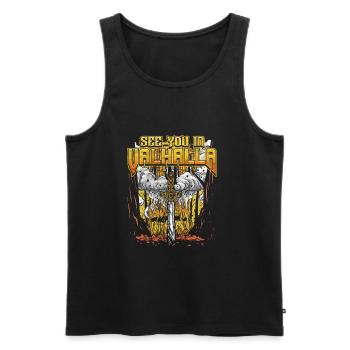 Norse Viking Mythology Design for Viking Warriors - Männer Premium Bio Tank Top - Schwarz - Vorne - Michal (187cm)